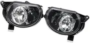 Vuzmode Headlights LED DRL, for Q7 2007 2008 2009, for A3 2004-2007 2008 Car Fog Light Auto Fog Lamp Car Front Bumper Grille Driving Lamps Set Kit Auto Front Bumper Fog Light Kit(BLACK A Pair)