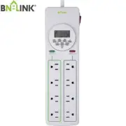 BN-LINK 8 Outlet Surge Protector with 7Day Digital Timer (4 Timed +4 Always On)