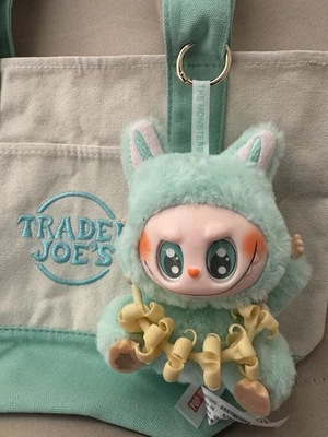 Trader Joe’s Mini Tote - GREEN With Labubu Lei’d