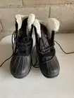 Propet Women's Lumi Tall Lace Snow Boot, Black/White, 11 X-Wide