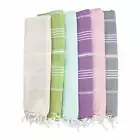 3 pcs Lotus Turkish Hamam Peshtemal Cotton Bath Face Bath Towel set 70x39"