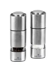 Salt and Pepper Mill Set, Stainless Steel Square - 13cm