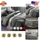 Luxury Twin Bed Sheet Set 1800 Thread Count Microfiber, Deep Pocket Dark Grey