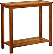 vidaXL Solid Acacia Wood Garden Console Table Outdoor Patio Terrace Backyard Lawn Side End Accent Table Home Furniture 80x35x75 cm