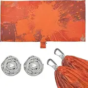 Abstract Art Splash Ink Orange Camping Hammock with Hanging Rope Hanging Hammock for Camping & Hiking Essential