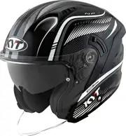 KYT NF-J Radar, open face helmet , color: Black/White , size: XS