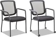 Alera Mesh Guest Stacking Chair, Black