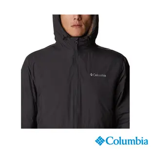 Columbia 哥倫比亞 男款 - 防小雨連帽翻毛外套-黑色 UWE83710BK