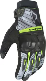 Macna Attila RTX, gloves waterproof , color: Grey/Black/Neon-Yellow , size: L