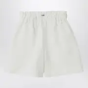 [Il Gufo] White Bermuda shorts in linen 10 Y White