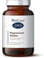 BioCare - Magnesium Malate - Magnesium & Malic Acid, Energy & Nervous System Support - 90 Capsules