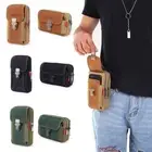 Vintage Canvas Waist Bag Belt Holster Carry Phone Wallet for Case