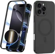 FFENDOUNIU for iPhone 16 Pro Max Case with Camera Control Capture Button, Military-Grade Protective, 16 Pro Max Case Compatible with Magsafe, Magnetic Split Ultra-Thin Design (Black)