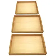 Early Learning Toy Container Wooden Board for Blocks & Teaching Aid Storage