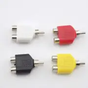 Audio Video Plug Converter Connector AV Jack 1 RCA Male to 2 RCA Female Splitter