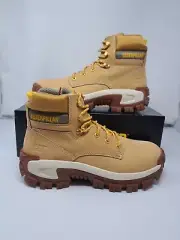 Men's Caterpillar, Invader High Steel Toe Work Boot P91286 Honey LeatherSynth 11
