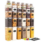 42 Pack Airtight Food Storage Container Set -Pantry Storage Containers Organiser