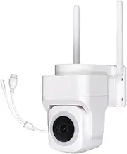 WiFi 3MP Smart Security Camera Support &Wired RJ45 Network IP65 Waterproof Motion Tracking Full Color Night(Smart Outdoor Camera)