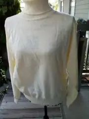 Orvis Acrylic Wool Turtle Neck L Yellow Sweater