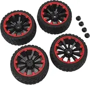 1/10 Off Road Rubber Tires, Bumpy Pattern Better Grip Easy to Install 4Pcs RC Car Rubber Tires for Replacement