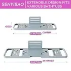 Expandable Bamboo Bathtub Tray Caddy - Adjustable Bath Caddy for Unique Gifts