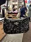 NWT Coach CO951 Teri Shoulder Bag In Black w/Sequins