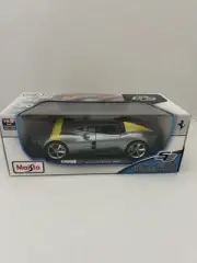 Maisto Special Edition Ferrari Monza SP1 Diecast Silver Car Figure