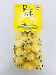 Perle Di Sole Lemon Flavored Hard Candies Filled With Sour Powder 7 oz Italy
