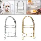 Iron 2-Tire Cupcake Platter Display Stand Serving Plate Rack Holiday Banquet