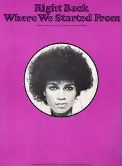 MAXINE NIGHTINGALE "RIGHT BACK WHERE WE STARTED FROM" SHEET MUSIC-RARE-1976-SALE