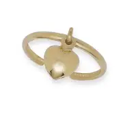 14k Yellow Gold Dangling Heart Adjustable Toe Ring - Heart toe ring for women -