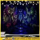 Owl Printed Tapestry Polyester Wall Hanging Rugs Bedspread Blanket (200x145cm) .