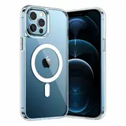 For Apple iPhone 12 Pro Max MagSafe Magnetic Case with HaloLock Shockproof Military Grade Protection Scratch Resistant Back Clear Protective Cover