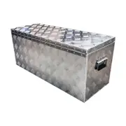 Aluminium Rectangular Tool Box Trailer Truck ToolBox Lock Top Open