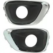 Fog Light Trim For 2014-2017 Jeep Compass Set of 2 Driver and Passenger Side (for: Jeep)