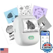 ORGSTA S002 Sticker Printer - Mini Printer Portable Thermal Sticker Maker, Bl