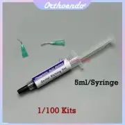 1/100pcs Etchant-37 Dental 37% Phospharic Acid Gel Etching Agent 5ml/Syringe+Tip