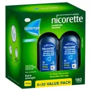 Nicorette Quit Smoking Extra Strength Cooldrops Nicotine Lozenge Icy Mint 8 x...