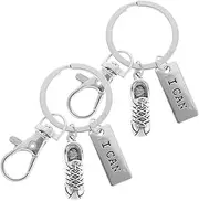 [VALICLUD] 2pcs Delicate Running Shoes Keychain Charms Creative Key Rings for Bags Pendant Accessories Practical and Fashionable Key Holders for Daily Use