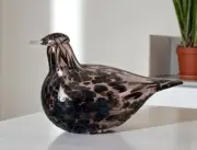 iittala Reed Warbler Pink Yoshikiri 2014 Designed Oiva Toikka 8.2 x 5.1 inches