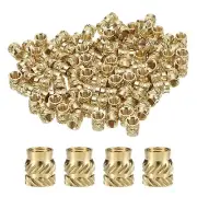 100pcs M5 Threaded Inserts Brass Heat Set Insert M5x8mm, OD 7mm Knurled Nuts