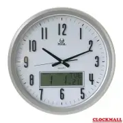 Pearl Quality Large 47CM Wall Clock with Large LCD date month temperature PW160