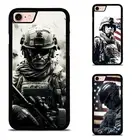 black white US Army For iPhone XS 11 12 13 14 15 16 Pro Max Anti scratch Cover