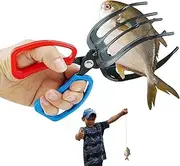 BOLNEY Metal Fish Control Clamp Claw Tong Grip Tackle Tool, 1Pc Fish Claw Grippers, Metal Fish Control Clamp 3 Claw Tong Grip Tackle Tool, Metal Fish Claw Catcher, Anti-Slip Fishing Pliers Gripper