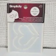 Simplicity Hotfix Crystal Heart Stencil And Protective Paper New