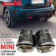 silver Mini Cooper S / JCW Forged Carbon Fiber Exhaust Muffler Tips Fit for R55 R56 R57 S R58 R59 R60 R61 F54 F55 F56 F57 F60 inlet 72mm