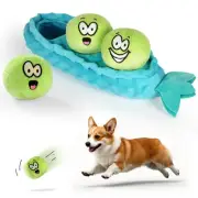 Dog Puzzle Enrichment Toy for Small Dogs – Hide and Seek Stuffed Plush Pea Po...