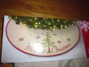48" Diameter Jaclyn Smith 48" Embellished Christmas Tree Skirt - Christmas Tree