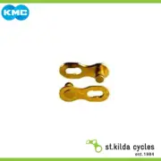 KMC Bike Connecting Chain Links - 9 Speed - 1/2" X 11/128"- Card of 2 - Ti Gold
