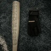 Warstic Bonesaber Hybrid BBCOR Metal Baseball Bat 32 in. 29 oz, & BATTING GLOVES